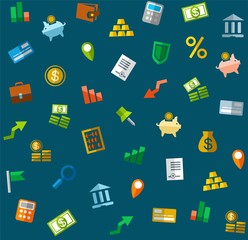 Background, Finance, banking, seamless, color. 