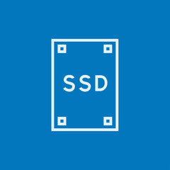 Solid state drive line icon.