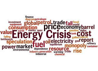 Fototapeta premium Energy crisis, word cloud concept 7