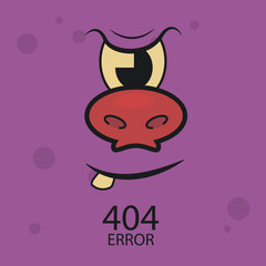 Obraz premium 404 error conexion over color background