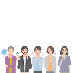 中高年　女性　表情