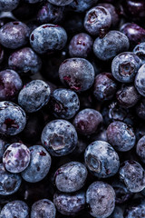 frozen blueberrys, full frame background with details