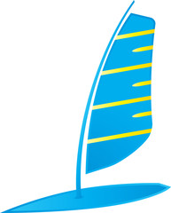 illustration of wind surfing.
