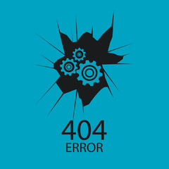 404 error conexion over color background