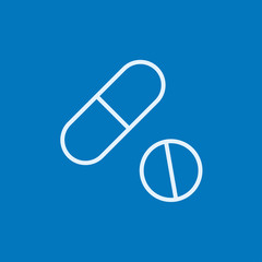 Pills line icon.