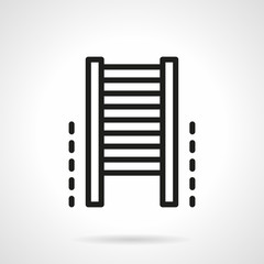 Climb wall bars simple line vector icon