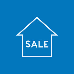 House for sale line icon.