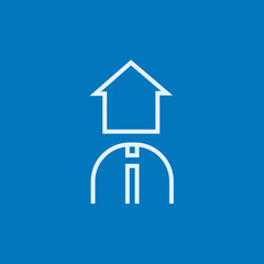 Real estate agent line icon.