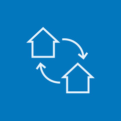 House exchange line icon.