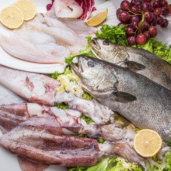 Food cousine fish composition, ingredient for eating
