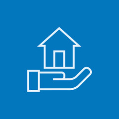 House insurance line icon.