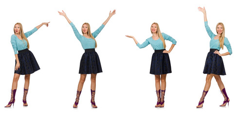 Obraz premium Composite photo of woman in various poses