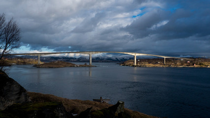 Saltstraumen, famouse bridge in Norway