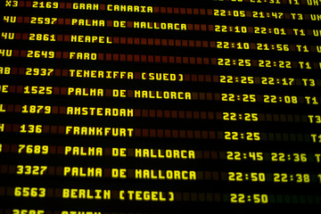 Flughafen Anzeige