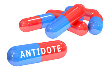 antidote pills 3D rendering - obrazy, fototapety, plakaty