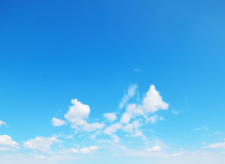 soft clouds and blue sky