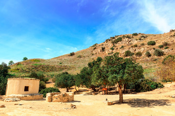 The Neolithic settlement of Choirokoitia, occupied from the 7th to the 4th millennium B.C., is one of the most important prehistoric sites in the eastern Mediterranean. - obrazy, fototapety, plakaty