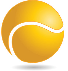 yellow tennis ball illustration