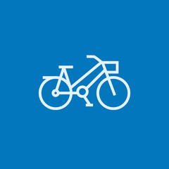 Fototapeta premium Bicycle line icon.