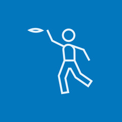 Frisbee line icon.
