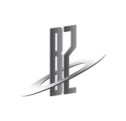 BZ initial logo with silver sphere