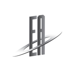 EA initial logo with silver sphere
