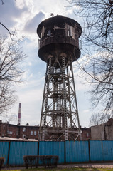 Old water tower in Nikiszowiec district, Katowice, Poland