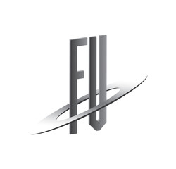 FV initial logo with silver sphere
