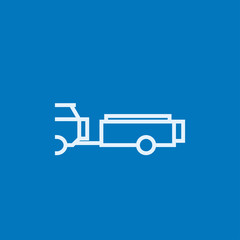 Car with trailer line icon.