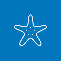 Starfish line icon.