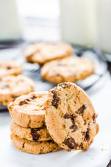 vintage milk bottle and homemade cookies