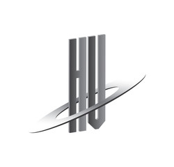 HV initial logo with silver sphere