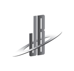 JB initial logo with silver sphere