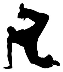 break dance silhouette