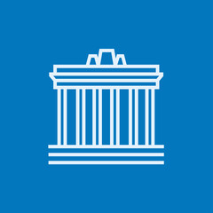 Acropolis of Athens line icon.