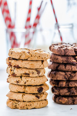 vintage milk bottle and homemade cookies
