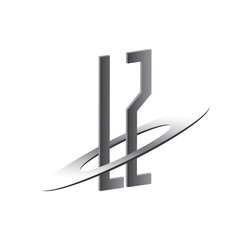 LZ initial logo with silver sphere