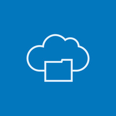 Cloud computing line icon.