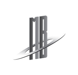 MB initial logo with silver sphere