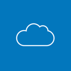 Cloud computing line icon.