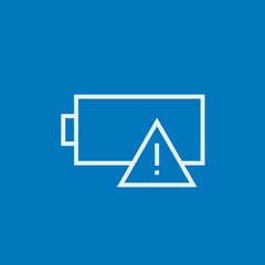 Empty battery line icon.