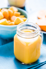 blended exotic fruit smoothie