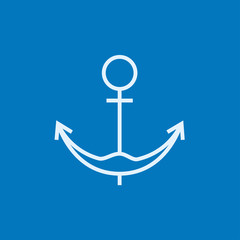 Anchor line icon.