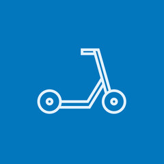 Kick scooter line icon.
