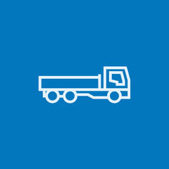 Dump truck line icon.