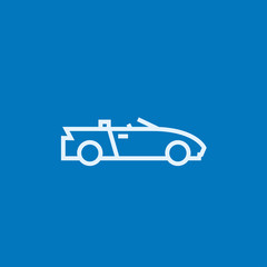 Convertible car line icon.
