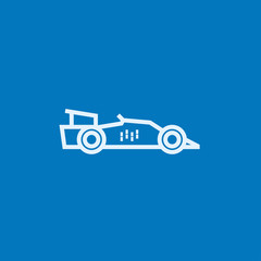Race car line icon.