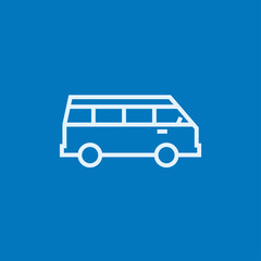 Minibus line icon.