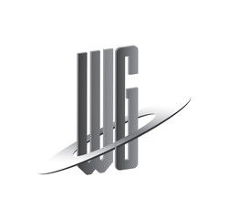 WG initial logo with silver sphere