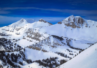The amazing views from Jackson Hole Mountain Ski Resort in the Grand Teton National Park, Wyoming - 106540526